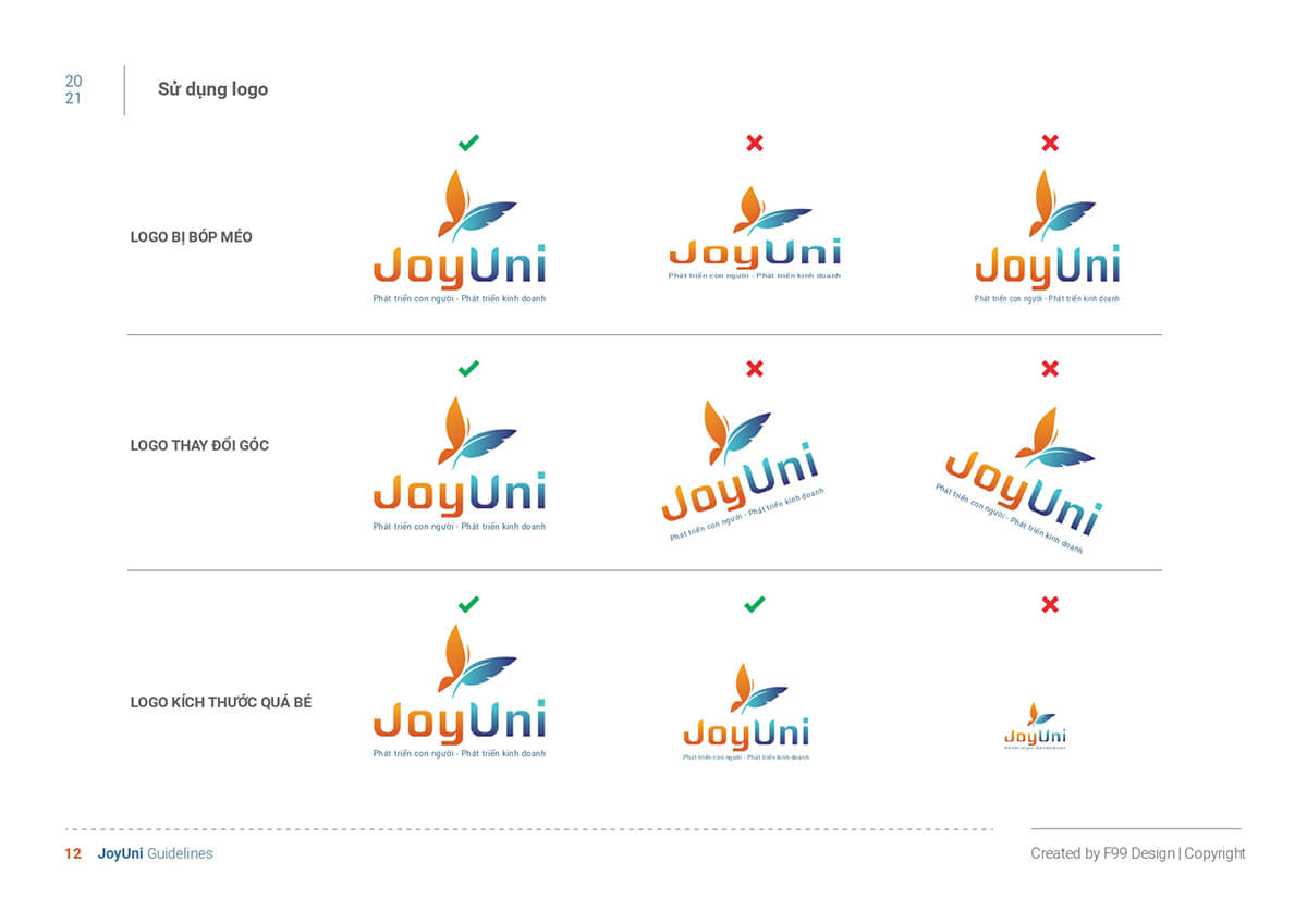 Cách sử dụng logo đào tạo JoyUni