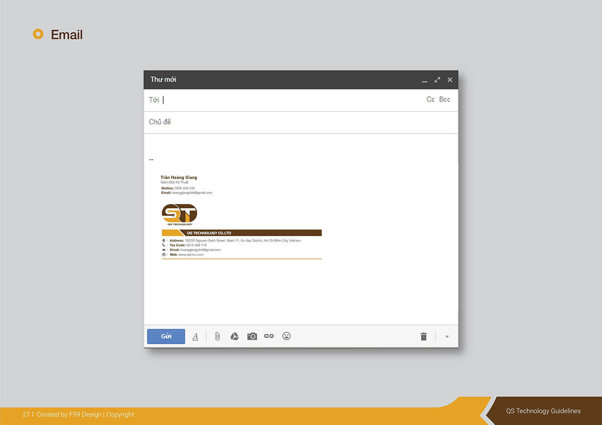 Thiết kế email - Cơ Khí QS Technology