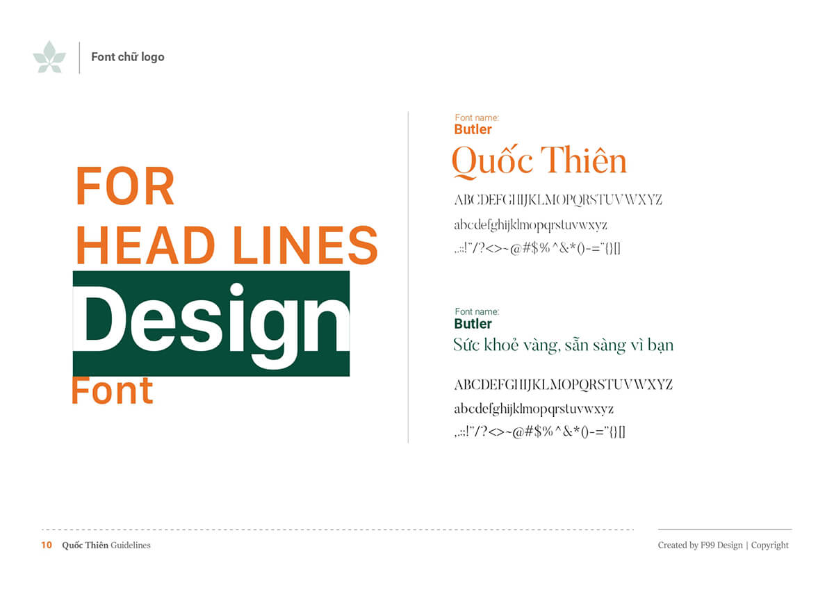 Font chữ sử dụng trong logo đông y Quốc Thiên