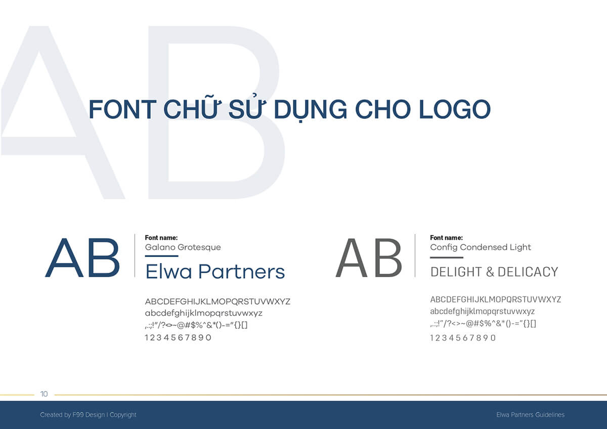 Font chữ sử dụng cho logo đào tạo Elwa Partners 