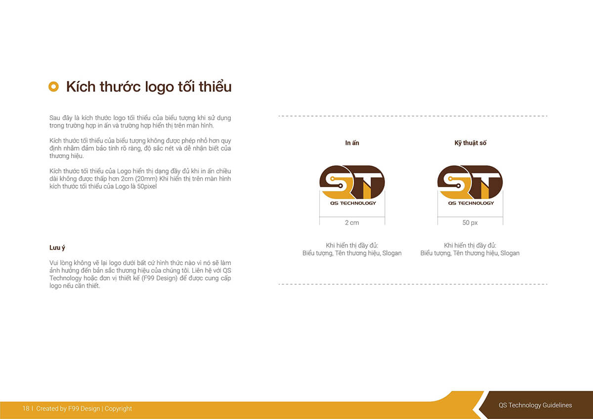 Kích thước logo tối thiểu - Cơ Khí QS Technology 