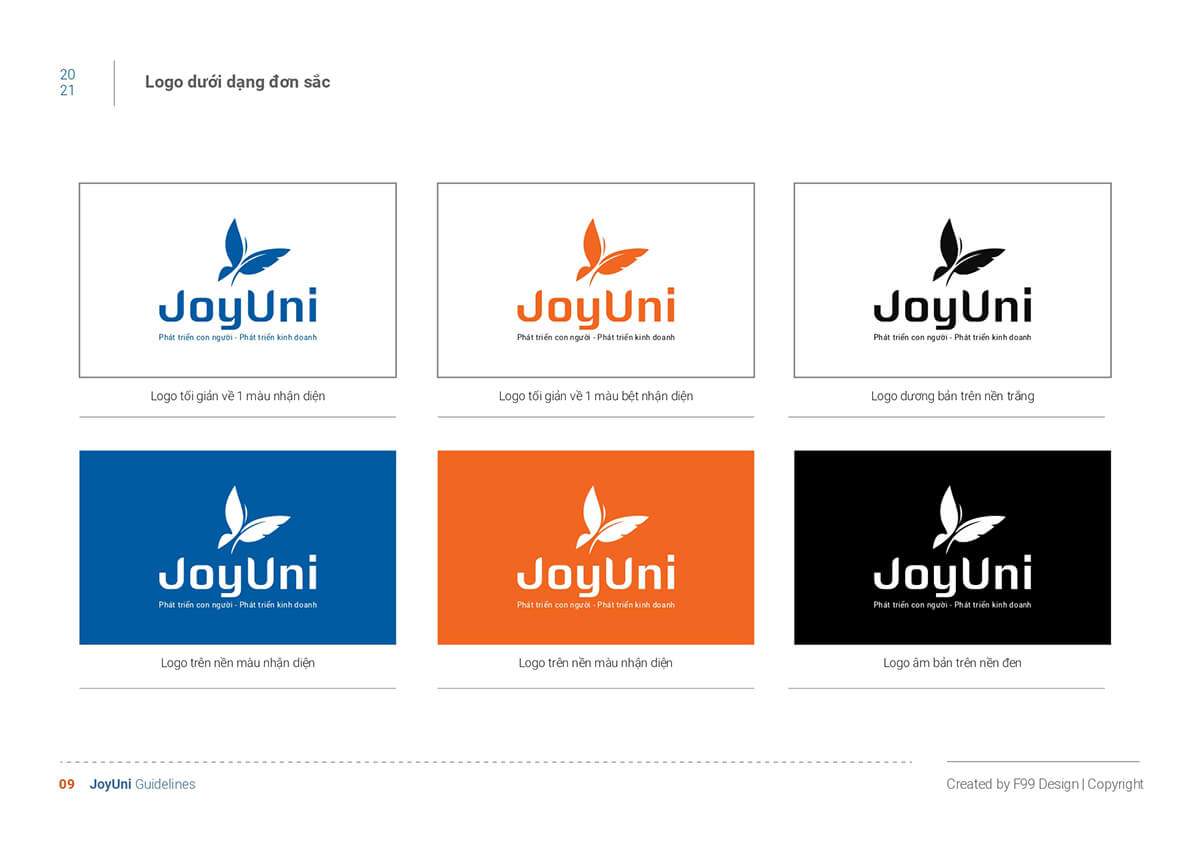 Logo JoyUni dưới dạng đơn sắc