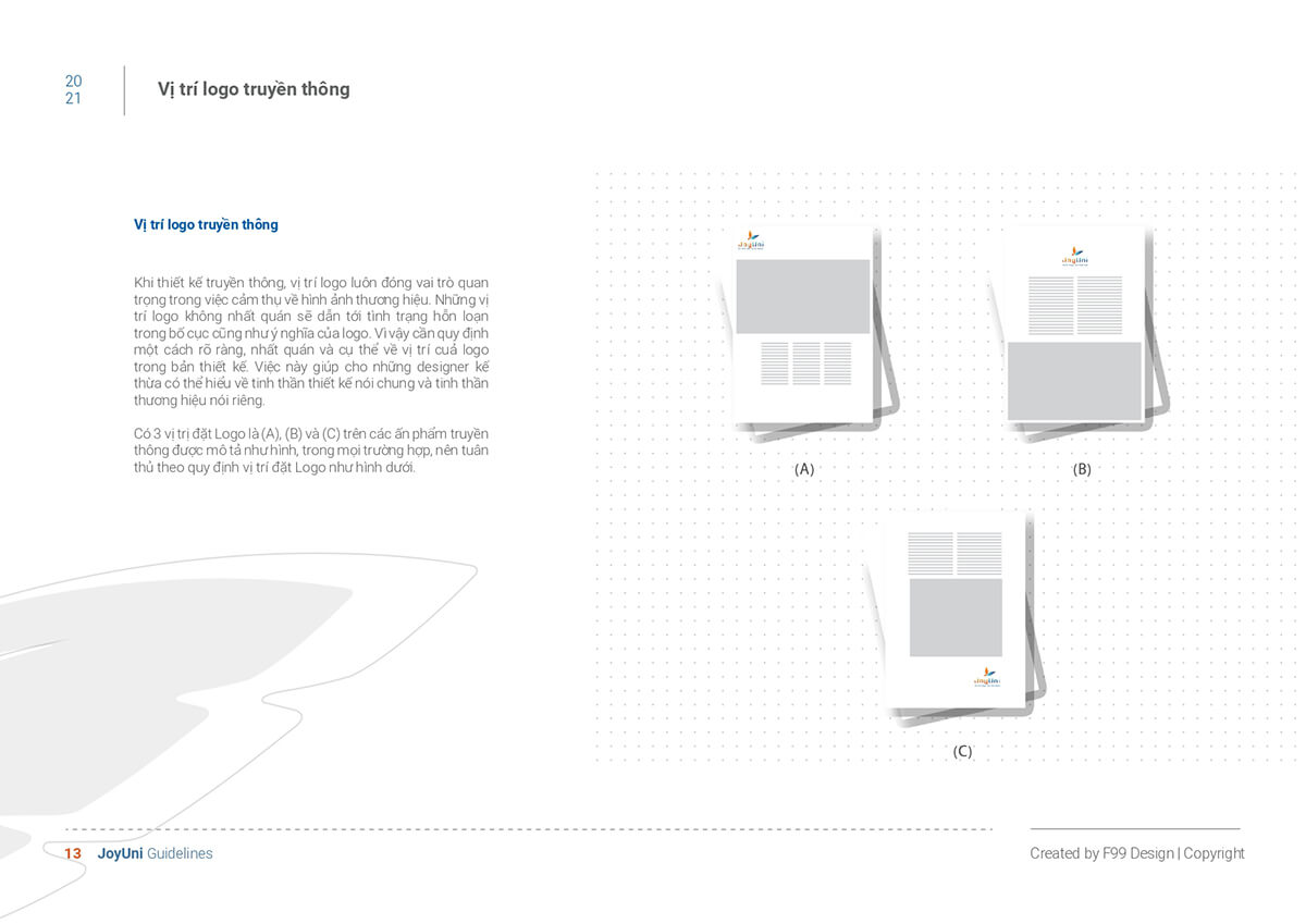Vị trí logo truyền thông - JoyUni